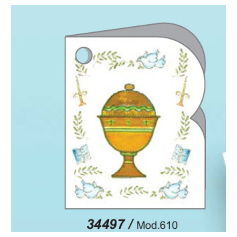 TARJETA REGALO ARGU COMUNION TROQUELADA P/100U 34497 MOD 610 ^