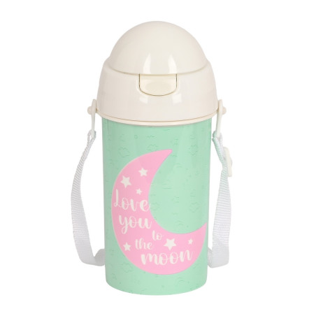 BOTELLA 500ML APERTURA AUTOM. CON PAJITA BLACKFIT8 "MOON" SAFTA25 ENERO 342340899