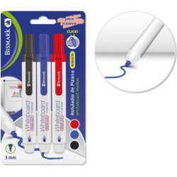 MARCD. PIZARRA RETRACT TIP BLISTER 3 COLORES POESSA