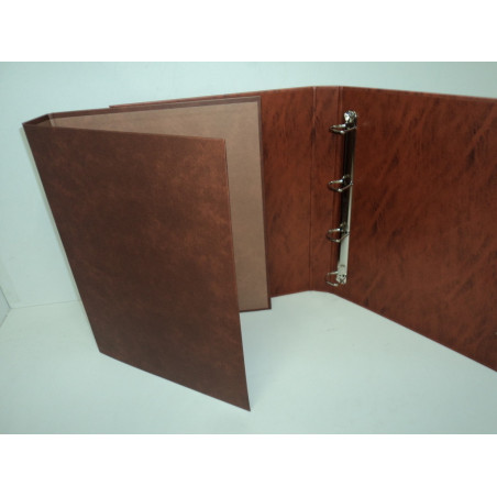 CARPETA 4A 25MM FL NATURAL CARTON FORRADA COLOR CUERO ESLA 3383