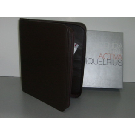 AGENDA MR PLUS 6A BANGKOK PIEL CREMALLERA MARRON S/V 24198 ^