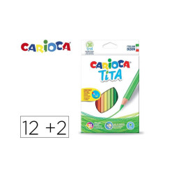 LAPIZ COLOR CARIOCA CAJA 12+2 43878 UNIDAD