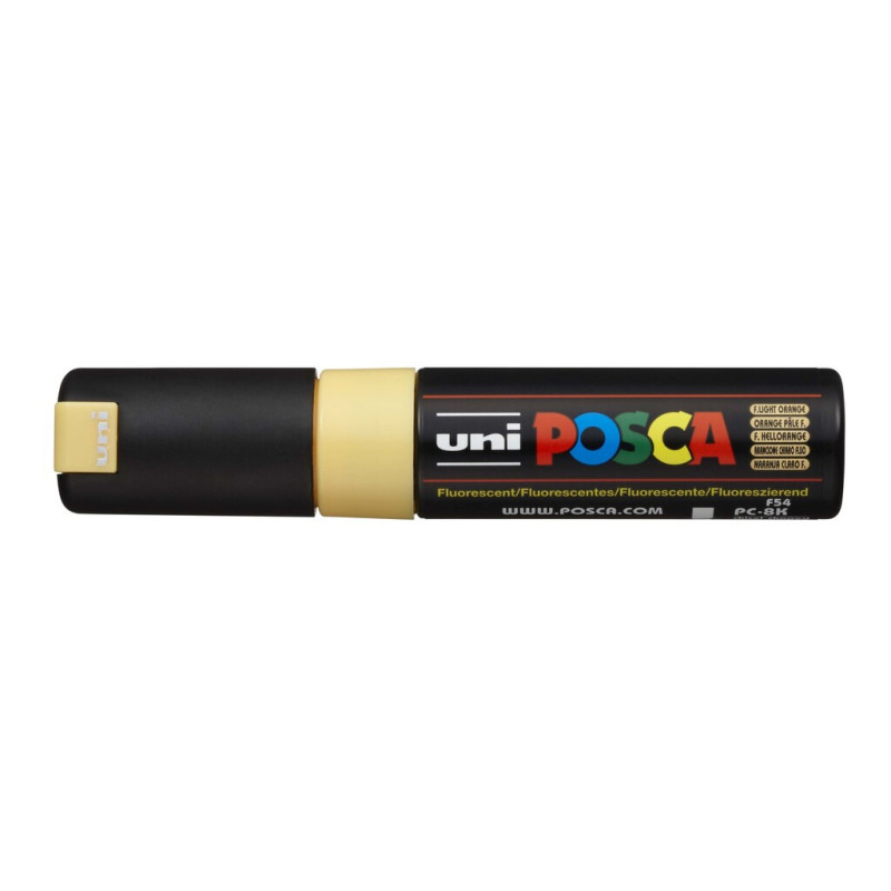 MARCADOR UNI-BALL POSCA PC-8K BISEL GRUESO 8MM FLUOR NARANJA CLARO -F54-