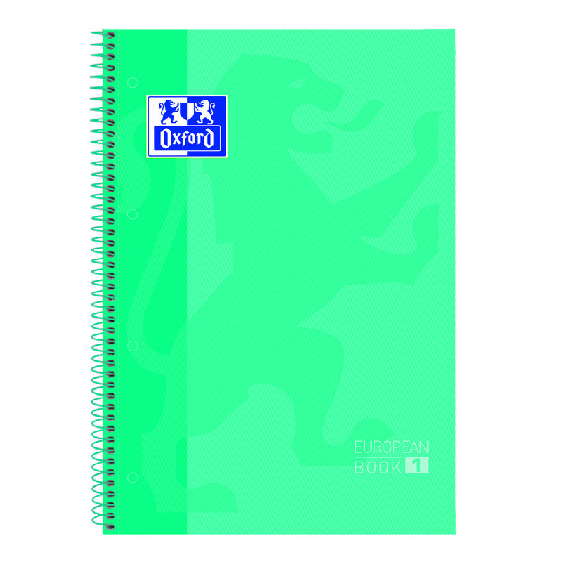 CUADERNO ENRI OXFORD SCHOOL EUROPEAN A-4  80H HZTAL VERDE ICE MINT 400078125
