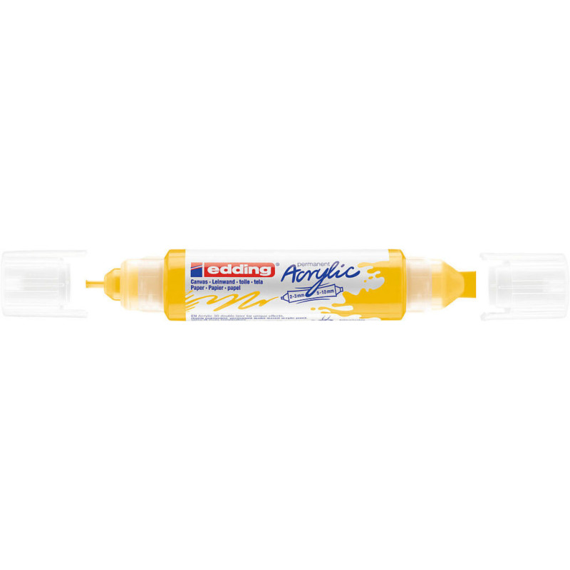 MARCADOR EDDING N.º 5400 ACRILICO 3D 2-3 / 5-10 MM AMARILLO TRAFICO COLOR 905 UNIDAD