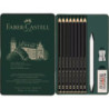 LAPIZ FABER-CASTELL PITT GRAFITO MATE  CAJA METAL 8 LAPICES GRADUADOS HB -14B + ACCESORIOS 115220