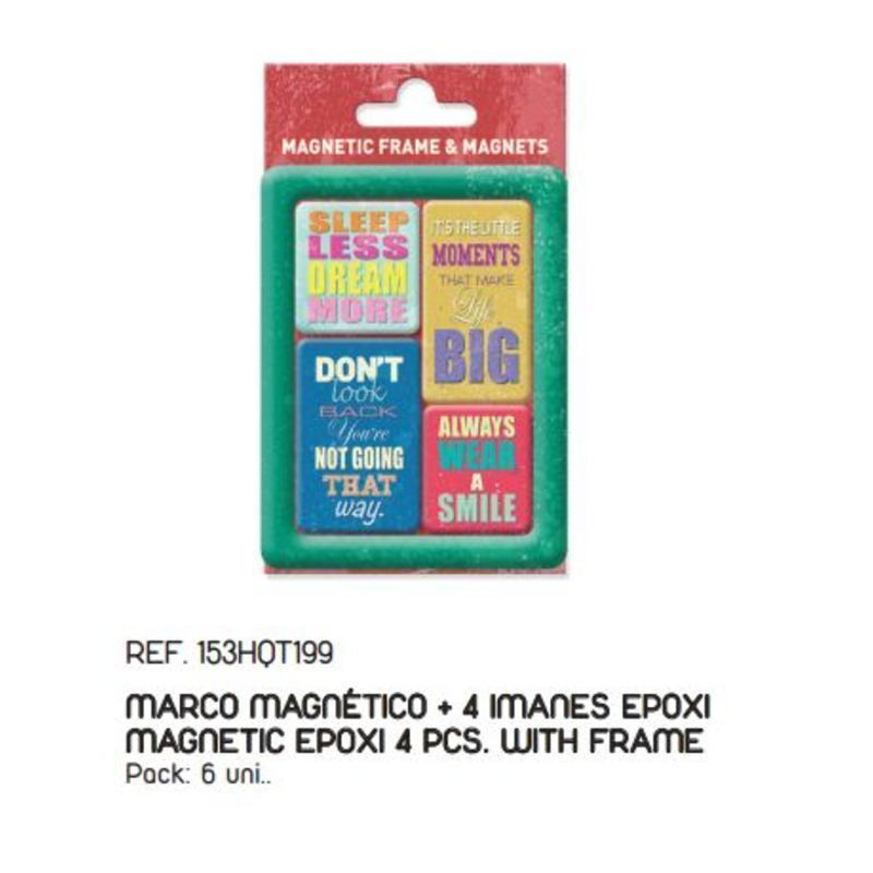 MARCO FOTOS MAGNETICO + IMANES MAKU16 HAPPY QUOTES 153HQT199 ^