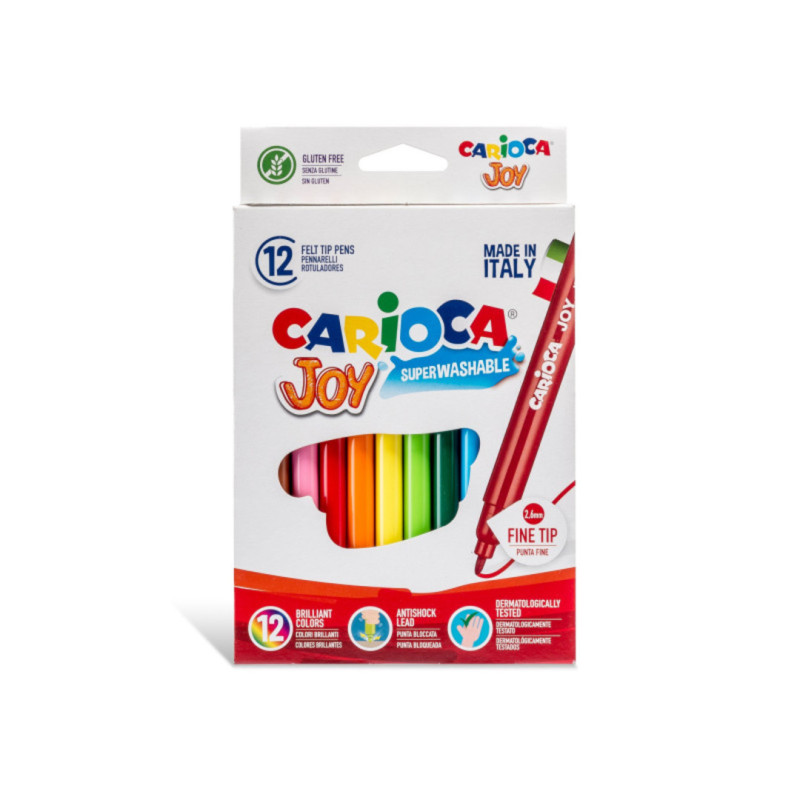 ROTULADOR CARIOCA JOY CARTON 12 COLORES