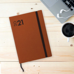 AGENDA ANUAL FINOCAM21 MARA Y10 SV VERTICAL 2021 MARRON+ 621124021 20,4*14