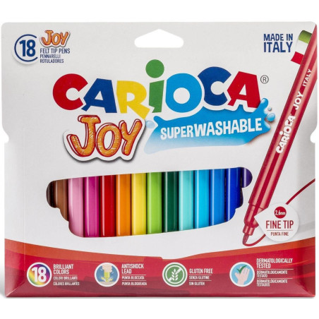 ROTULADOR CARIOCA JOY CARTON 18 COLORES