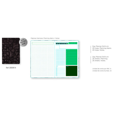 LIBRETA  50 H. 9*14 CM PLANNER SENFORT18 WINTER PREMIUM 14-GEOMETRICO 200380 14