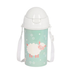 BOTELLA 500ML APERTURA AUTOM. CON PAJITA SAFTA PREESCOLAR "OVEJITA" SAFTA23 ENERO 342357899