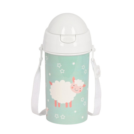 BOTELLA 500ML APERTURA AUTOM. CON PAJITA SAFTA PREESCOLAR "OVEJITA" SAFTA23 ENERO 342357899