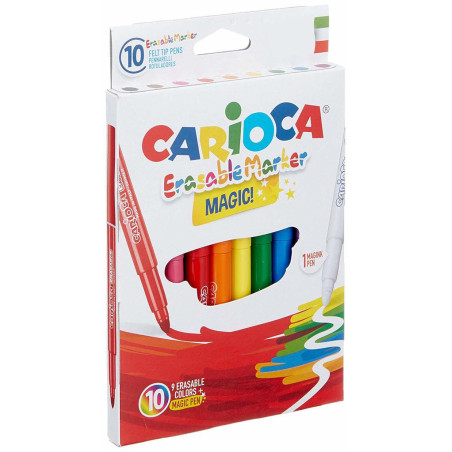 ROTULADOR CARIOCA MAGIC BORRABLE 9 COL + BORRADOR 43182