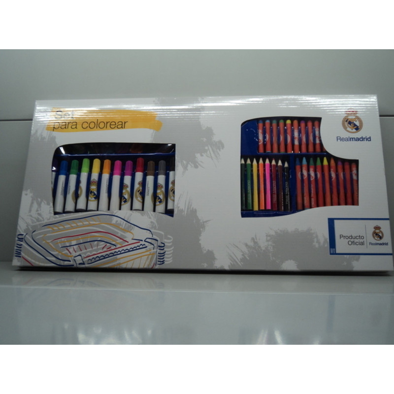 MALETIN DIBUJO CEG14 REAL MADRID 56 PIEZAS 750410 ^