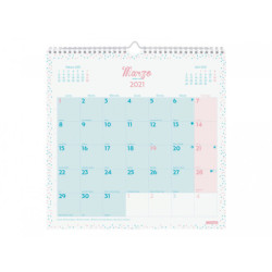 CALENDARIO ANUAL FINOCAM21 PARED CHIC ES30X30 2021 TURQ.+ 787005821