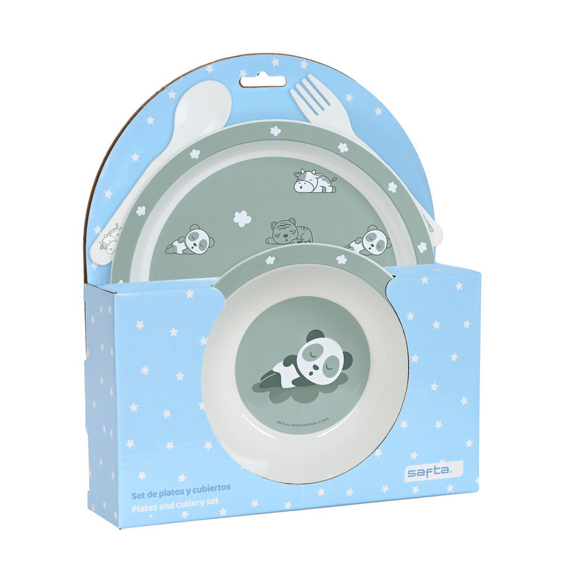 SET DE PLATOS Y CUBIERTOS SAFTA PREESCOLAR "DORMILON" SAFTA23 ENERO 342358933