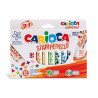 ROTULADOR CARIOCA STAMPERELLO SELLO DOBLE PUNTA 12 COLORES 42240