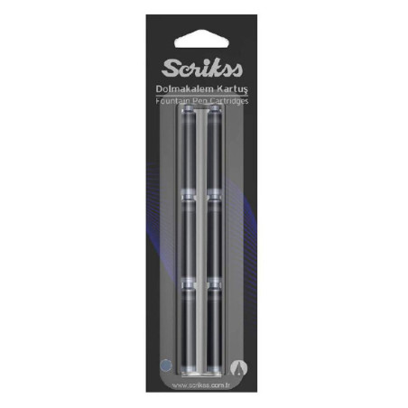 TINTA CARTUCHO PLUMA SCRIKSS NEGRO BLISTER 6U CAJA 12 BLISTER 76597