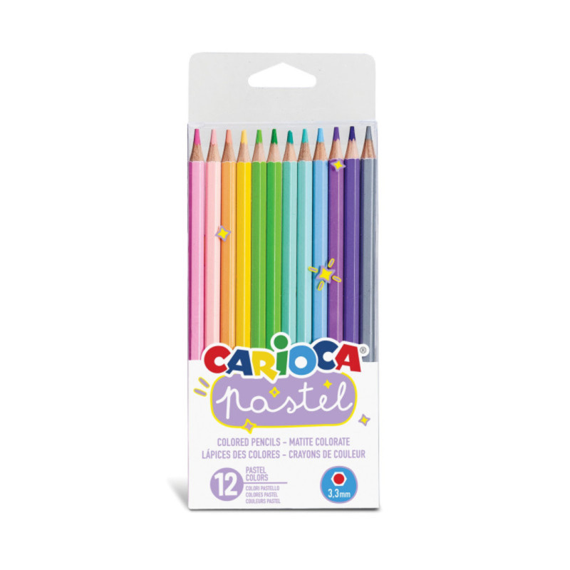 LAPIZ CARIOCA PASTEL MADERA 12 COLORES 43034