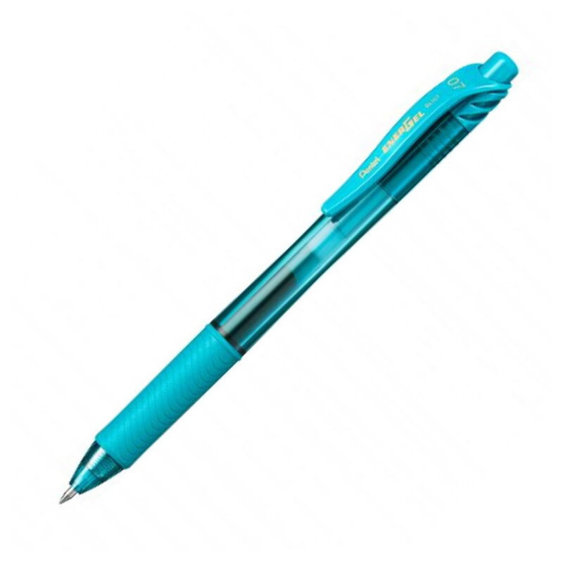 ROTULADOR PENTEL ENERGELX 0,7MM RETRACTIL TURQUESA C/12U BL107-S3