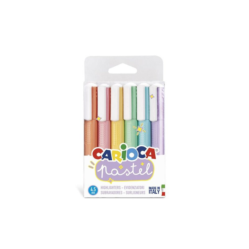 MARCD.FLUOR CARIOCA PASTEL 6 COLORES BLISTER 43033
