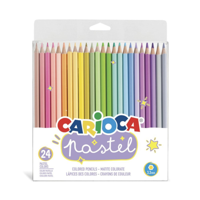 LAPIZ CARIOCA PASTEL MADERA 24 COLORES 43310