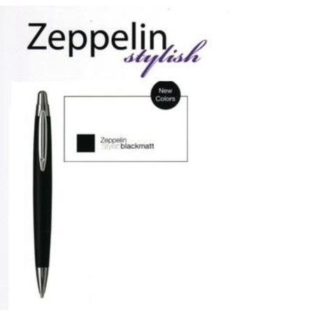 BOLIGRAFO INOXCROM ZEPPELIN STYLISH NEGRO MATE ^