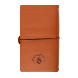 CUADERNO DE VIAJE C/GOMA ERIK REAL MADRID MARRON CTBV036