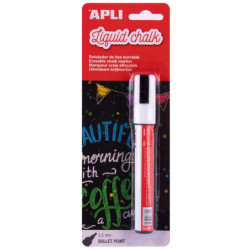 MARCD. TIZA LIQUIDA PTA.REDONDA 5,5MM BLANCO LIQUID CHALK APLI