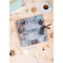 ALBUM FOTOS ERIK 26*26 40 PAGINAS CARTULINA VINTAGE TRAVEL SAF002