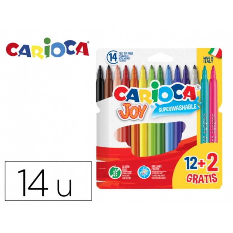 ROTULADOR CARIOCA JOY CARTON 12+2 COLORES 40533