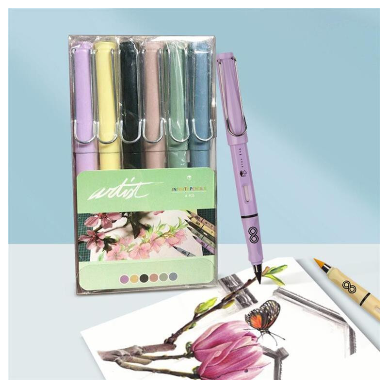 ESTUCHE 6 LAPICES INFINITOS PASTEL ALEX BOG AB-0210