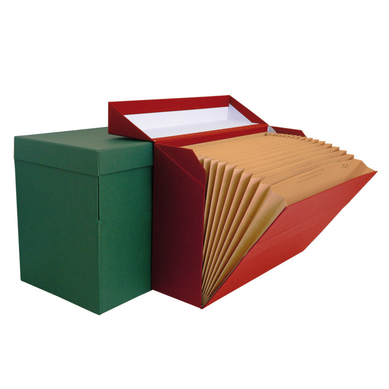 CAJA TRANSFERENCIAS ACORDEON FUELLE FL VERDE TELA LOMO 20 ESLA 5514 43