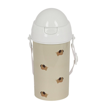 BOTELLA 500ML APERTURA AUTOM. CON PAJITA SAFTA PREESCOLAR "PUPPY" 342389899 SAFTA23 VAC