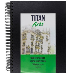 CUADERNO TITAN ARTS SKETCH ESPIRAL 200G SIN ACIDO 50H 122002129 TALENS
