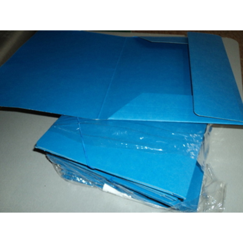 CARPETA GOMAS SOLAPAS AZUL FL CARTON PTE 20U ESLA