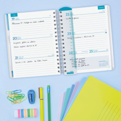 AGENDA ESPIRAL DOCENTE ESCOLAR FINOCAM22 MAGISTRAL PERSONALIZABLE FLORAL 1/4 SVH 22-23+ 4º - 155X212