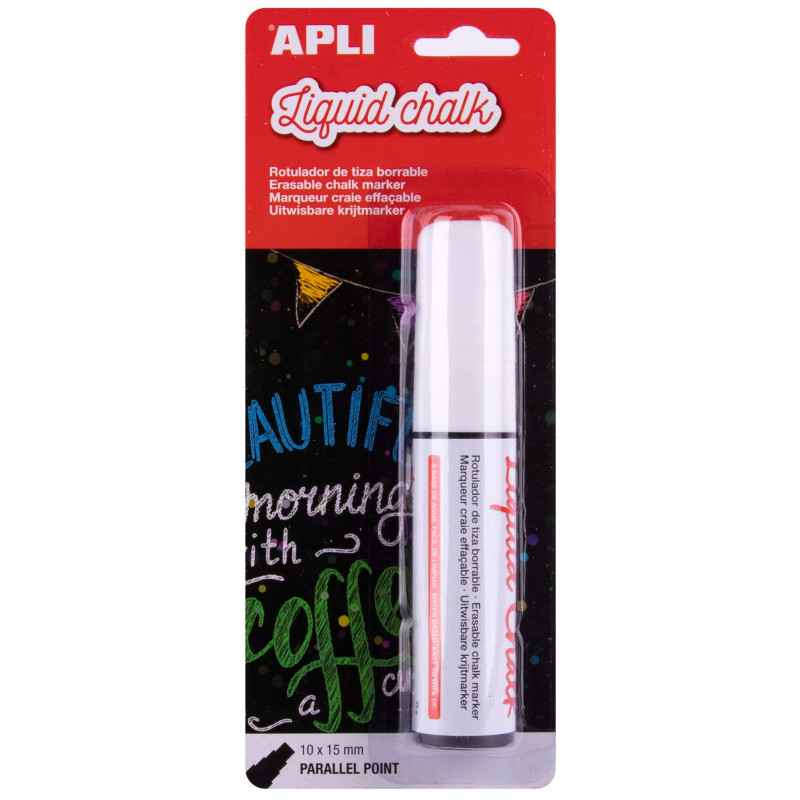 MARCD. TIZA LIQUIDA PTA.BISELADA 15MM BLANCO LIQUID CHALK APLI