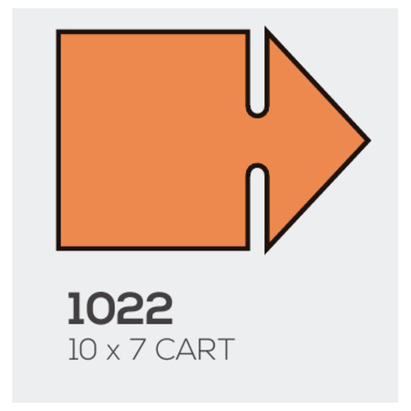 LETRERO CARTULINA FLECHA MEDIANO 10*7 PTE 50U