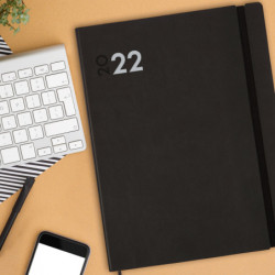 AGENDA ENCUADERNADA ANUAL MARA Y12 SV 2022 NEGRO+ FINOCAM22 621146022