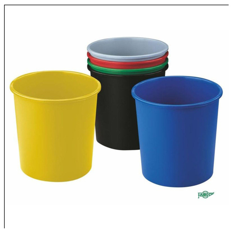 PAPELERA PLASTICO FAIBO 18L LISA 318-07 AZUL UNIDAD