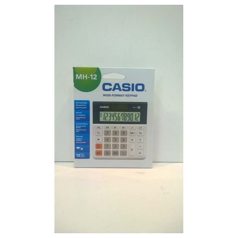 CALCULADORA CASIO MH-12 12 DIGITOS SOLAR CAJA