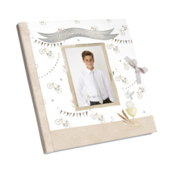 LIBRO COMUNION ARGU IMITACION C/MARCO NIÑO BICICLETAS 48714