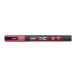 MARCADOR UNI-BALL POSCA PC-3ML PUNTA REDONDA 0,9-1,3MM PURPURINA ROJO -15-