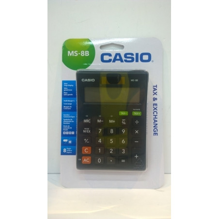 CALCULADORA CASIO MS-8B 8 DIGITOS CALCULO PORCENTAJE BLISTER