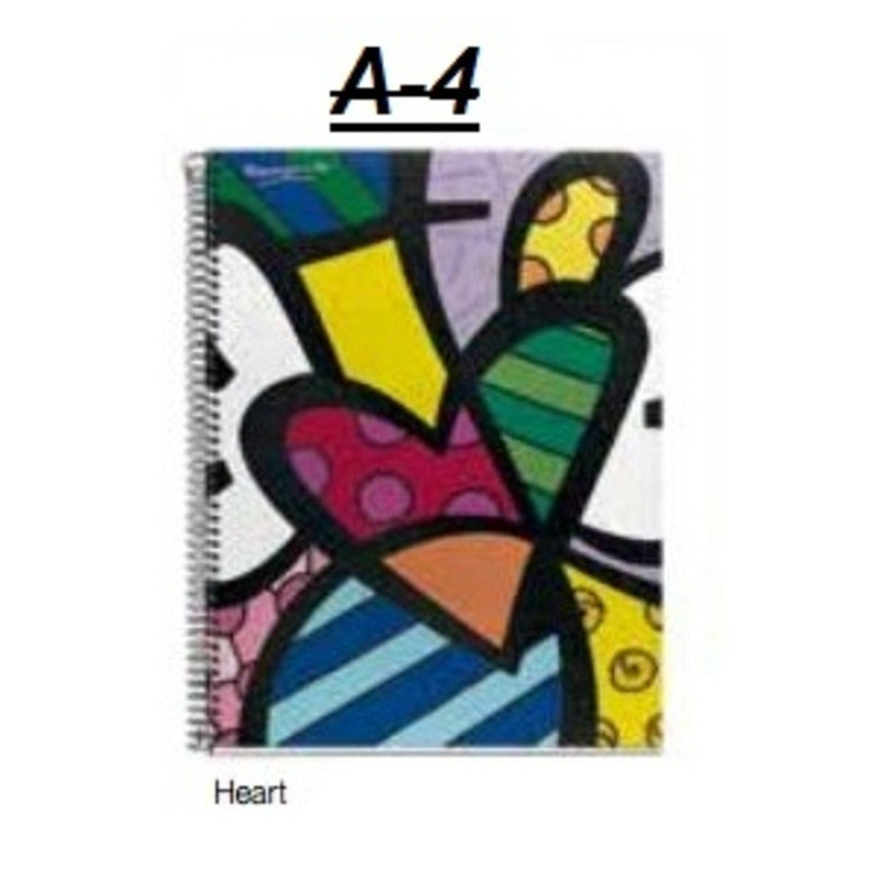 CUADERNO EUROPEAN A-4 MR14 120H BRITTO HEART 47624 ^