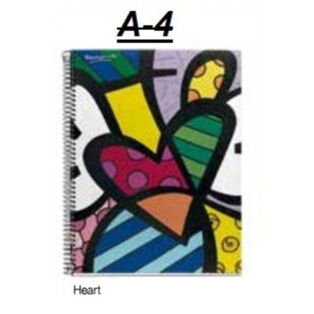 CUADERNO EUROPEAN A-4 MR14 120H BRITTO HEART 47624 ^