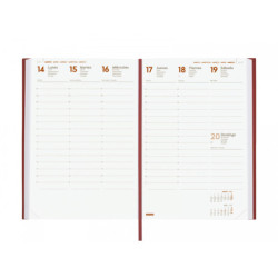 AGENDA ENCUADERNADA ANUAL MILANO Y10 SV 2022 BURDEOS+ FINOCAM22 625107422