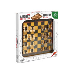 JUEGO AJEDREZ CAYRO CON FICHAS MADERA REF 098